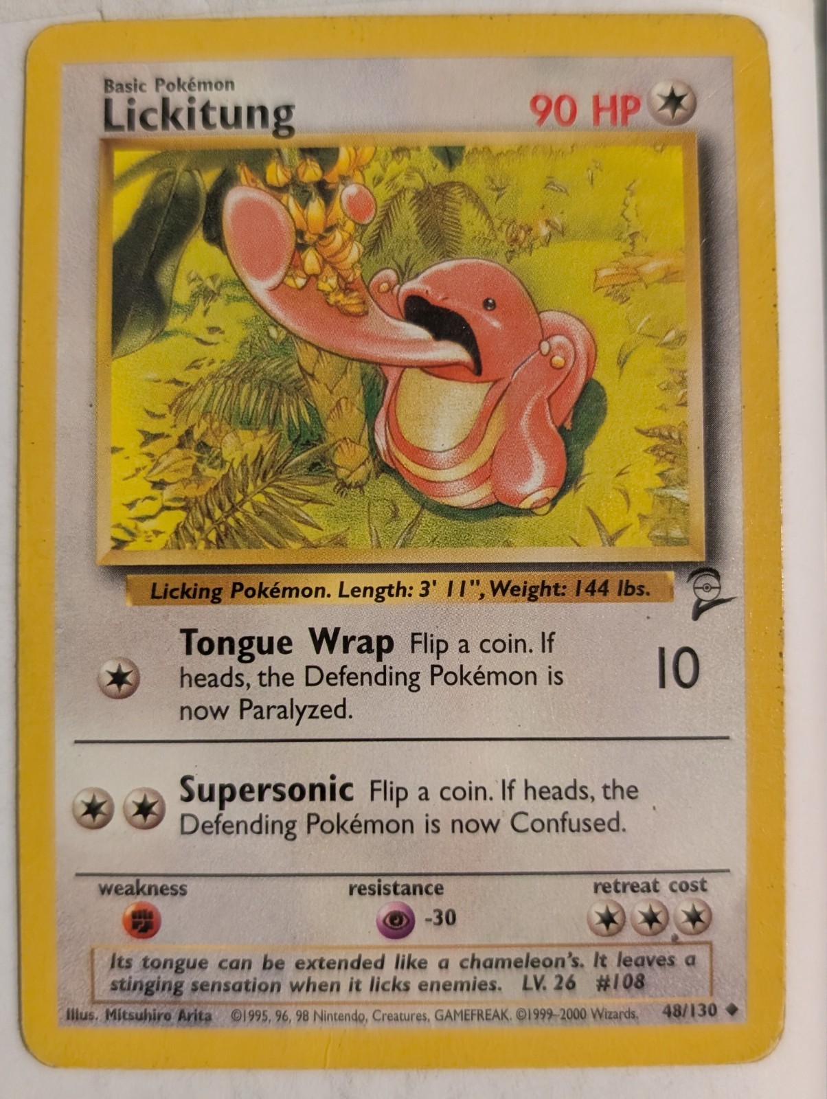 LICKITUNG - 48/130 - Base Set 2 Pokemon Card