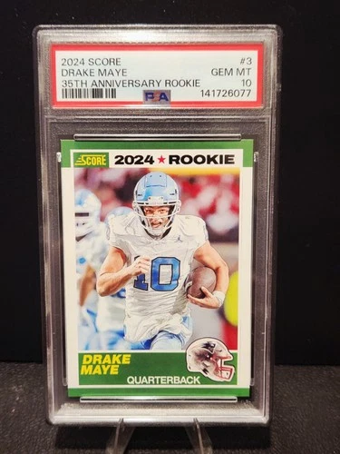 2024 Score - 35th Anniversary Rookie Drake Maye Rookie #3 (RC) PSA 10