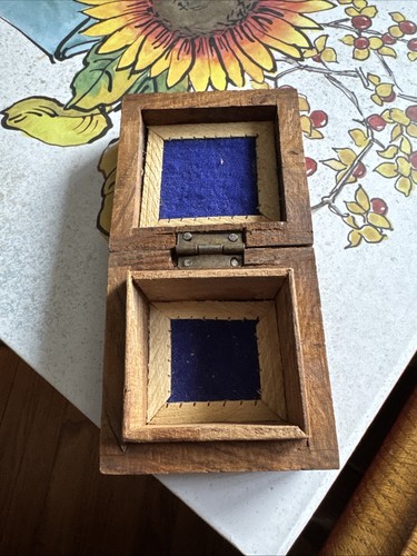 Vintage Schmuckschatulle aus Holz geschnitzt - Bild 2 von 6