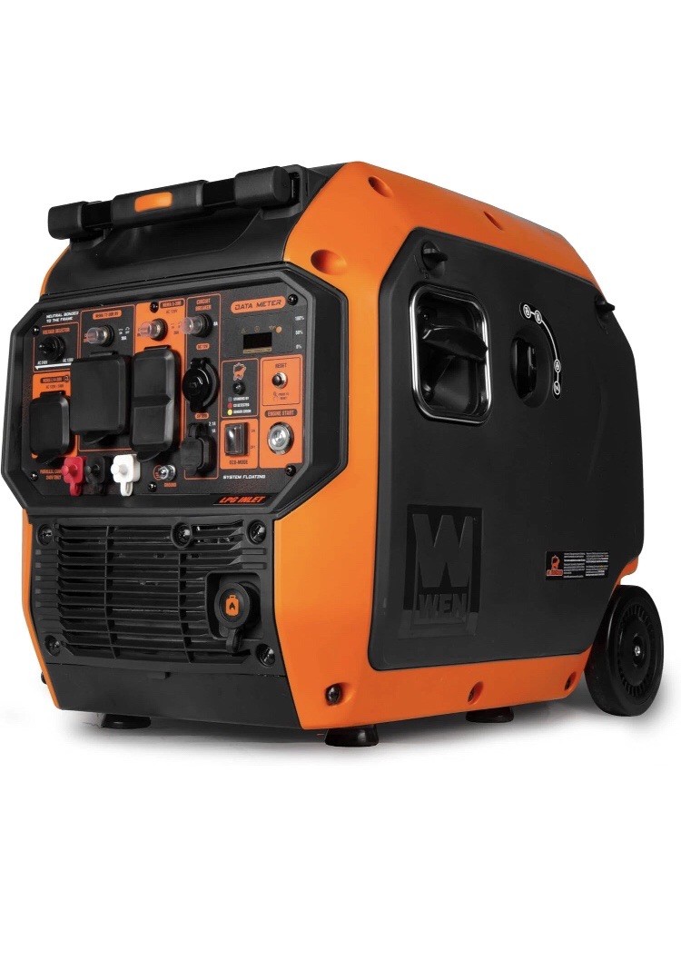 WEN 6800W Quiet Portable Dual Fuel Inverter Generator, Electric Start, CO Sensor