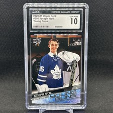 2020-21 Upper Deck #208 Joseph Woll Young Guns CGC Gem Mint 10