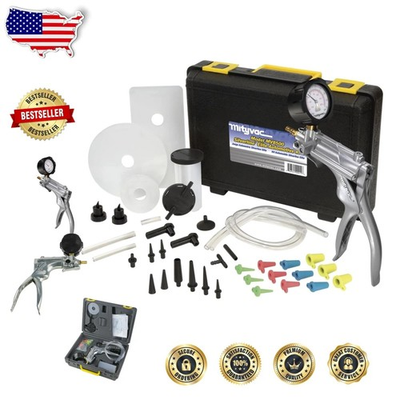 #ad Silverline Elite Brake Clutch Bleeder Kit Vacuum Pressure Tester Universal ... $189.84