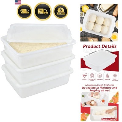 3 Pack Pizza Dough Proofing Box, 17 x 12.6-Inch, Proofing Container