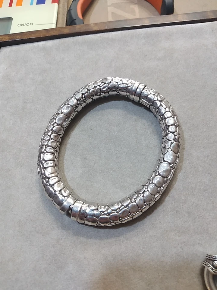 Bracciale Rigido GIOVANNI RASPINI in Argento BANGLE CROCODILE - Immagine 2 di 4