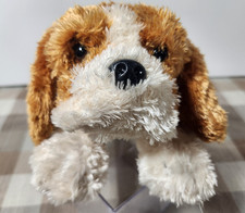 Silky Beagle Dog Tan White Black FAO Schwarz Plush Floppy Beanbag 11 Inches