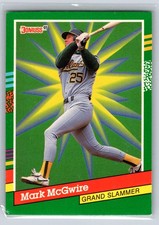 Mark McGwire 1991 Donruss #11f Oakland Athletics Grand Slammers