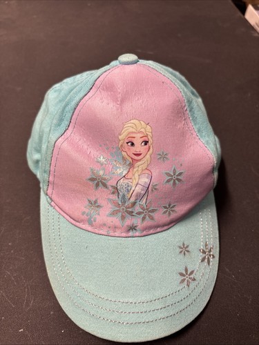 Frozen Elsa Disney Girl's Youth Baseball Cap Small Aqua & Lavender - Afbeelding 1 van 10