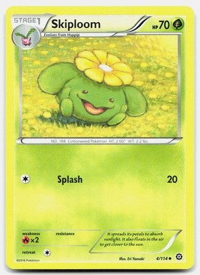 Skiploom 4/114 Uncommon Steam Siege Pokemon Lightly Played Eri Yamaki