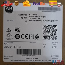 Allen-Bradley 22A-B4P5N104 Sealed PowerFlex 4 240V 3P 1HP AC Drive US Free Tax