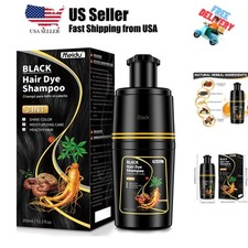 Black Hair dye Shampoo 3 in 1, Natural Hair Color Shampoo for Gray Hair, Tint...