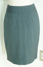 Calvin Klein Womens Preppy Straight  Pencil Skirt Stretch Size 2 Gray Office