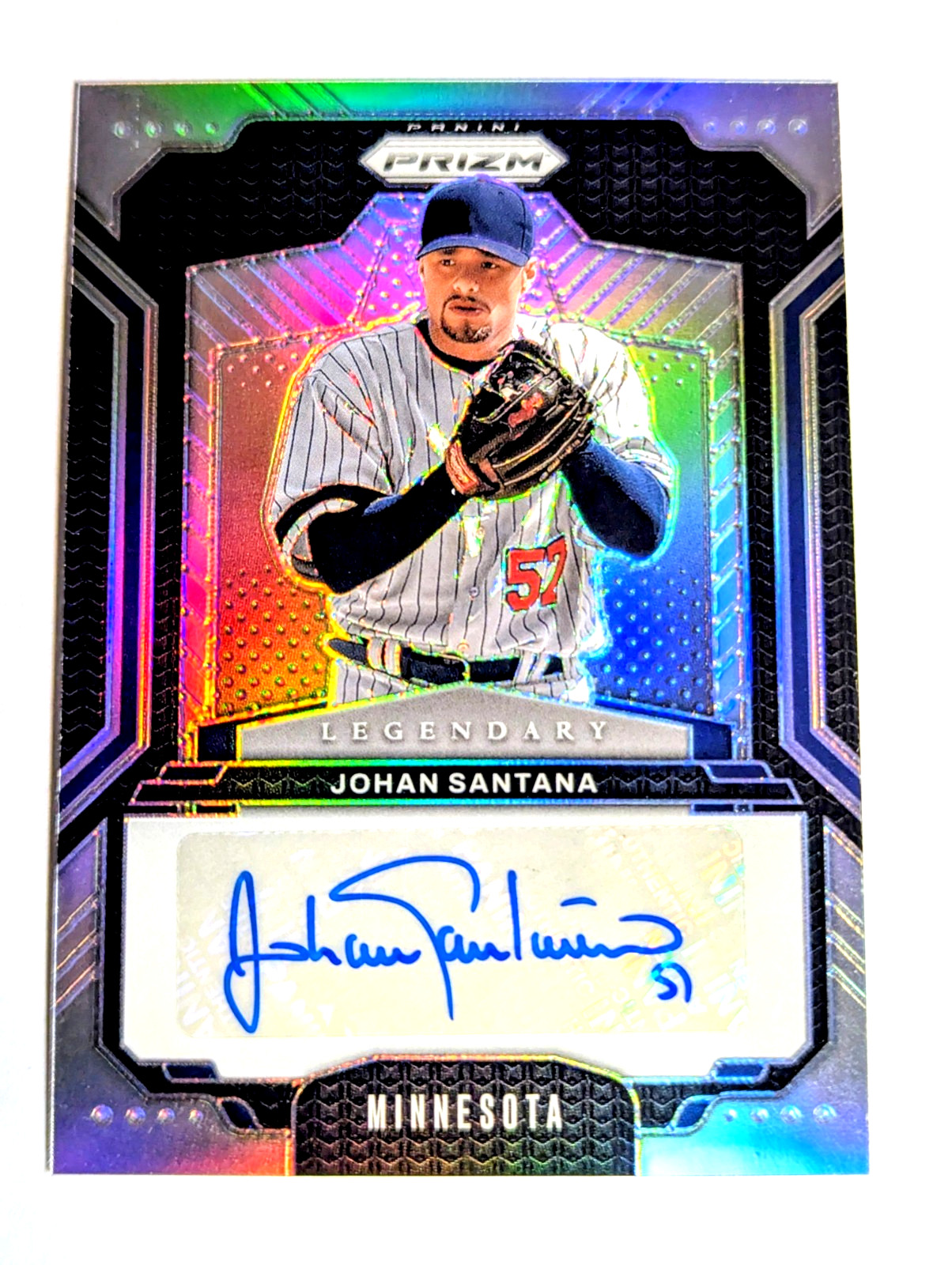 Johan Santana 2025 Panini Select Legendary Signatures Prizm AUTO Twins #LS-JS