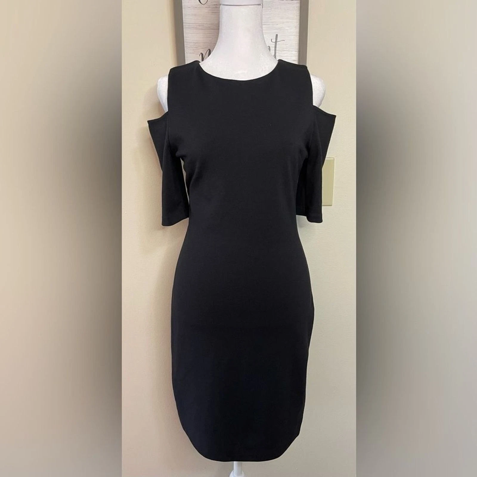 Abito Michael Kors classico nero spalle fredde taglia XS.