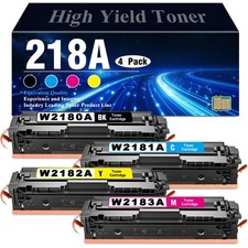 4PK 218A Toner Cartridge With Chip for HP 218A Pro 3201dw, MFP 3301cdw 3301fdw