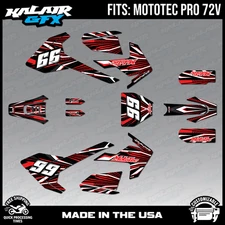 Graphics Kit for MotoTec Pro 72v (All Years) Prime Series - RED