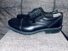 George Men's Black Cap Toe Lace-Up Oxford Dress Shoes Leather Size 9.5