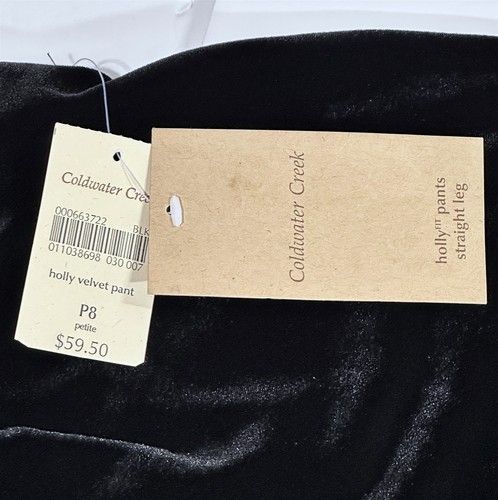 NWT Coldwater Creek Women's Size 8 Petite Elastic Waist SOFT Pants Black Velvet - Picture 3 of 9