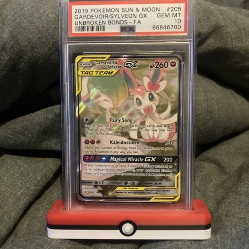 PSA 10 Gardevoir & Sylveon GX 205/214 Alt Art Sun & Moon Unbroken Bonds