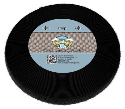 Country Brook Design  1/2 Inch Black Sew on Loop Only, 10 Yards