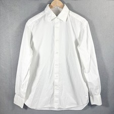 Ermenegildo Zegna Dress Shirt MENS 41/16 Long Sleeve Button Up Collared White