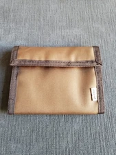 Vintage Levi's Trifold Nylon Wallet ID Card Insert Brown Multi-Pocket New 80s