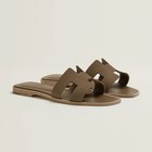 HERMES NEW 🎁GIFTABLE ORAN 38.5 Étoupe SANDALS EPSOM — photo 3