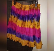 Girl's Vibrant Multicolor Tie-Dye Skirt
