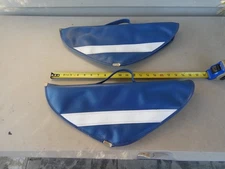 2 Vintage Large Faux Leather Soft Sided Padded Zippered Pistol Case