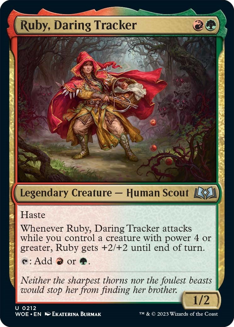NM - Ruby, Daring Tracker WOE - 212 Wilds of Eldraine