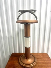 1920s -1930s Vintage Art Deco Smoking Stand, Copper Ash Tray Greyhound Dogs