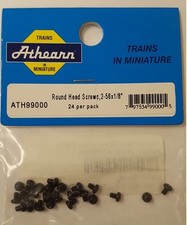 Athearn Round Head Screw 2-56 x 1/8" 24 ATH99000