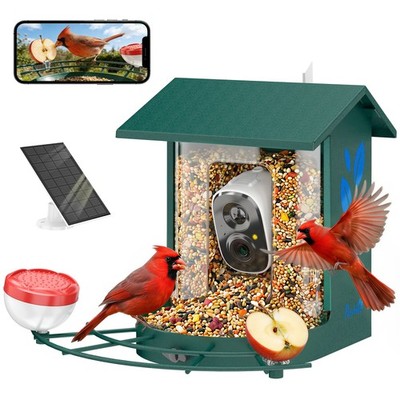 PawHut Smarte Vogelfutterhauskamera mit KI identifiziert 16.000+ Vogelarten