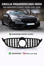 GRIGLIA MASCHERINA MERCEDES CLASSE C W 205 NERO LUCIDO AMG GT 2014-2018