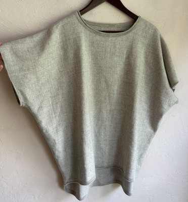 Cuyana 100% Baby Alpaca Oversized Poncho Sweater Top M L Luxury Minimalist 