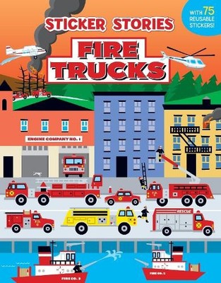 Edward Miller Fire Trucks (Taschenbuch) Sticker Stories (US IMPORT)