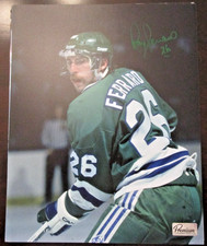 RAY FERRARO SIGNED 8X10 PHOTO HARTFORD WHALERS (A) COA