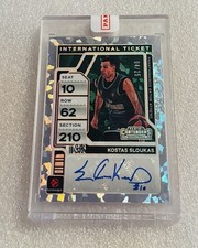 KOSTAS SLOUKAS 2025-26 Panini Euroleague Contenders CRACKED ICE AUTO #/25 Ticket