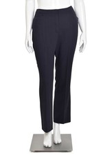 Escada Midnight Blue/Black Wool Crepe Hose Pants sz 44 DE / 14 US