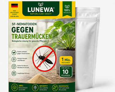 Trauermücken biologisch bekämpfen   SF Nematoden ohne Chemie | LUNEWA 