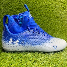Under Armour Spotlight Lux MC 2.0 Mens Size 10 Blue White Football Cleats