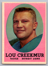 1958 TOPPS #81 LOU CREEKMUR LIONS