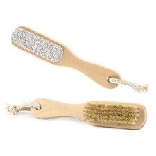 Wooden Handle Foot Callus Brush Pumice Scrubber Foot
