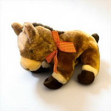 Toys R Us Animal Alley Plush Y2K Stuffed Horse Brown And White Vintage 2000 2