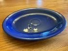 Vintage Fiestaware - 12" Oval Serving Platter in original cobalt blue (1938-47)