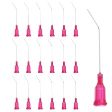 66Pcs 1.5Inch 25Ga 45° Angled Dispensing Needles, Rose Red