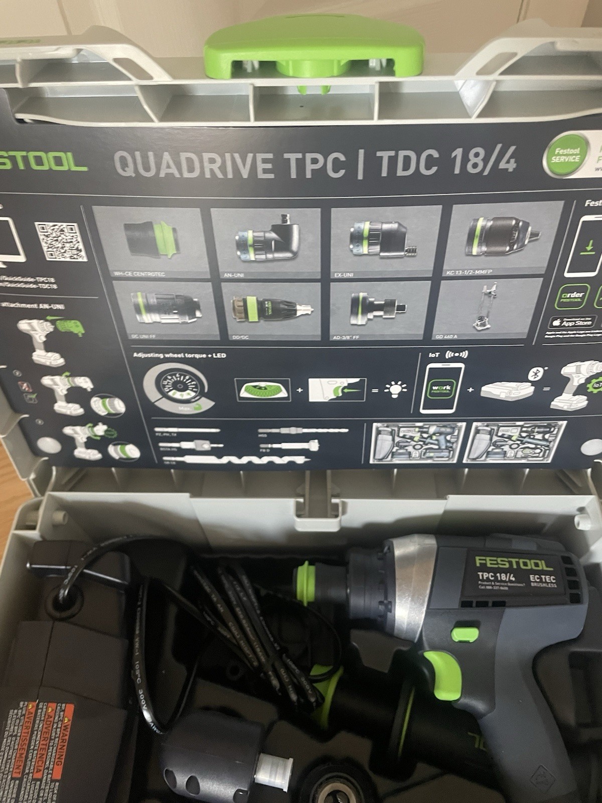 Festool Cordless Drill QUADRIVE TPC 18/4 HPC4,0 I-Set