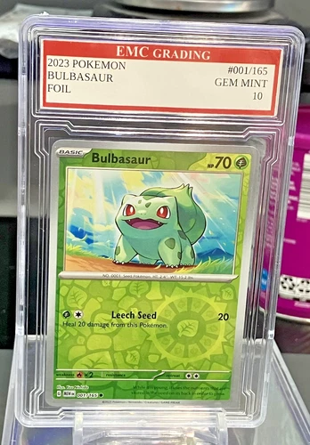 BULBASAUR 2023 FOIL #001/165  Pokemon Card GRADED 10 TCG CCG