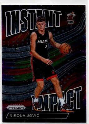 2022-23 Panini Prizm Instant Impact Nikola Jovic #7 RC Heat
