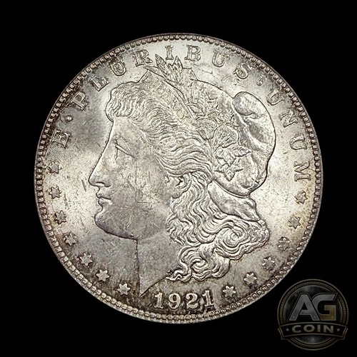1921 D Morgan Silver Dollar FLASHY BU Gem High Grade Silver Coin A31