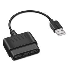 Xahpower PS2 Controller to USB Adapter Converter Cable, Compatible with black